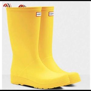 Hunter Original Tall Waterproof Yellow Rain Boots